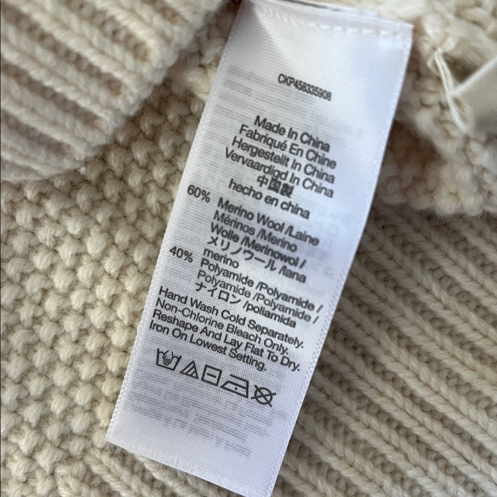 Madewell Hollydene Ruffle-Shoulder Pullover Sweater in Cream size XXS - Picture 6 of 8